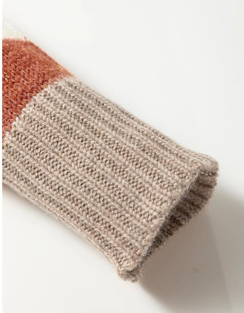 Multicolour Stripe Drop Shoulder Crew Neck Sweater