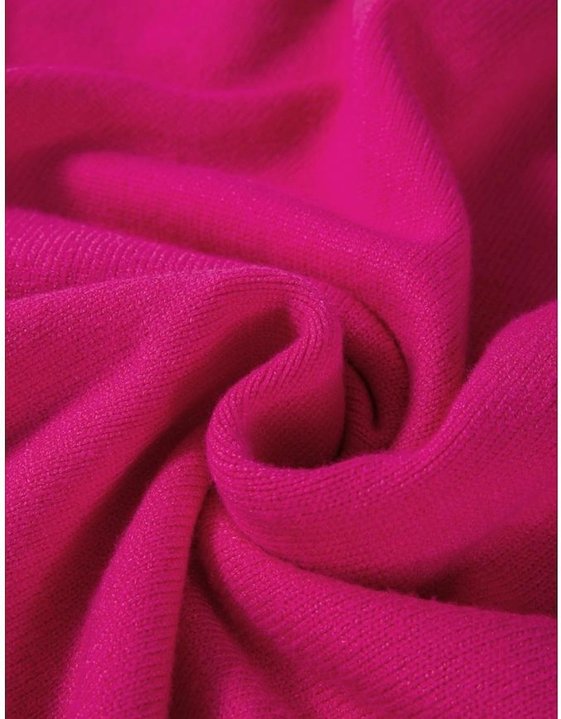 Bonbon Three Tone Contrast Round Neck Loose Sweater