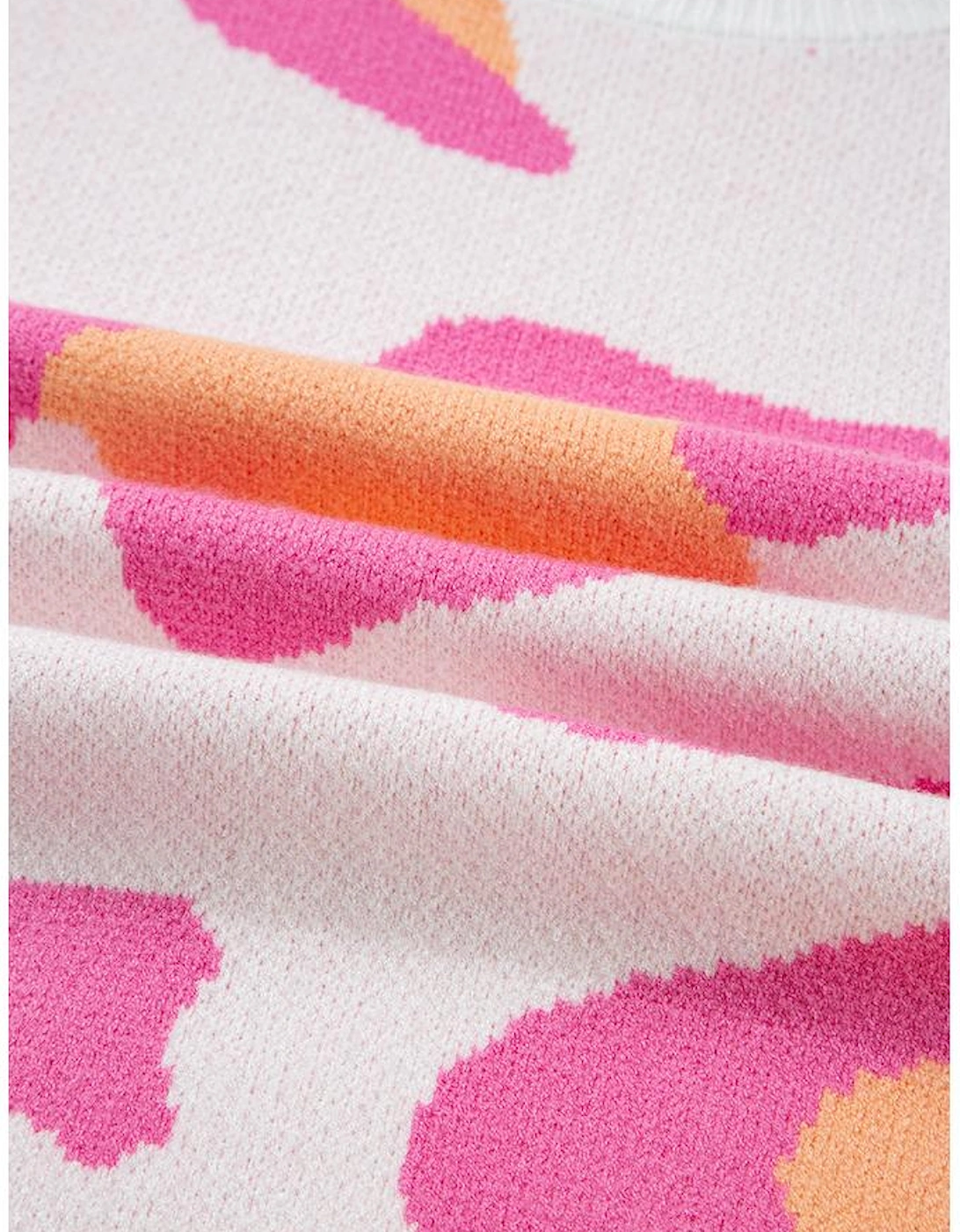 Sachet Pink Playful Leopard Print Drop Shoulder Baggy Sweater