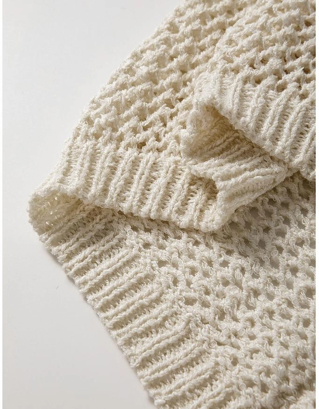 Jet Stream Hollow-out Kangaroo Pocket V Neck Hooded Sweater, 15 of 14