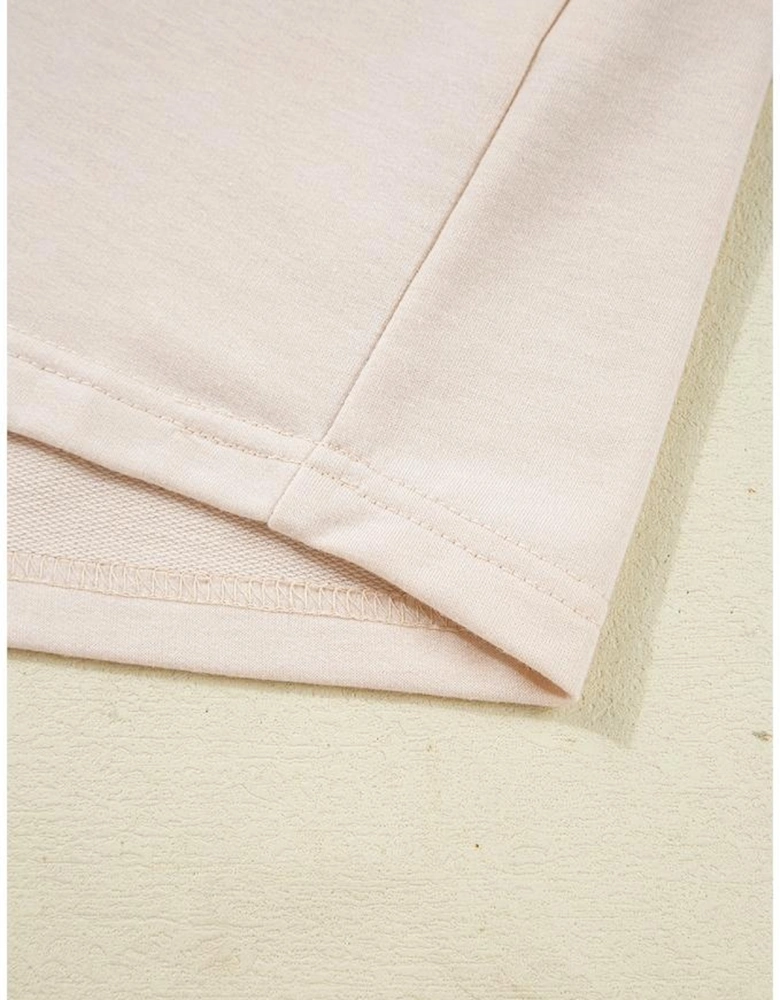 Jet Stream Color Block Waffled Patchwork Loose Henley Top