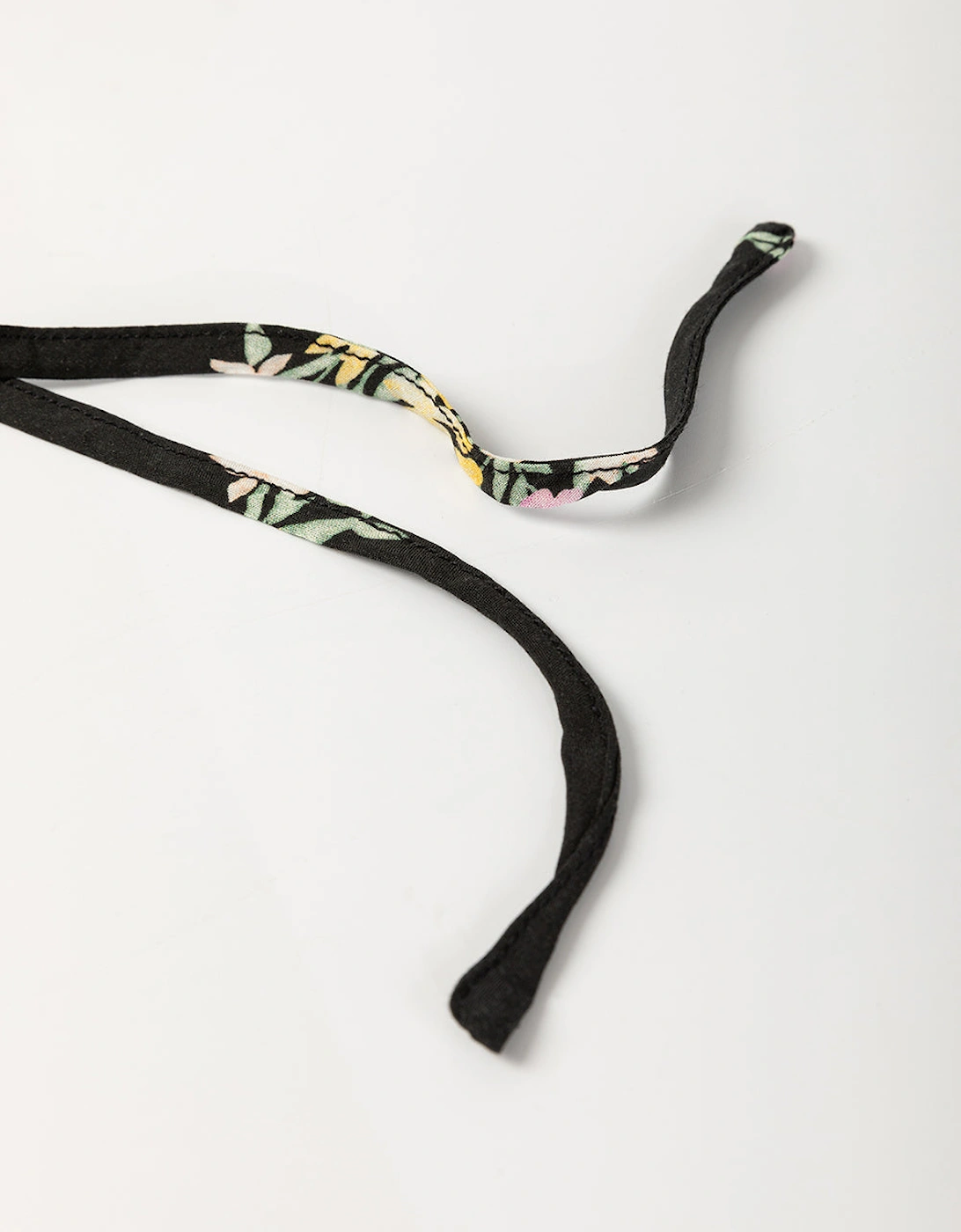 Black Floral Spaghetti Strap Shirred Bodice Tied Empire Waist Maxi Dress