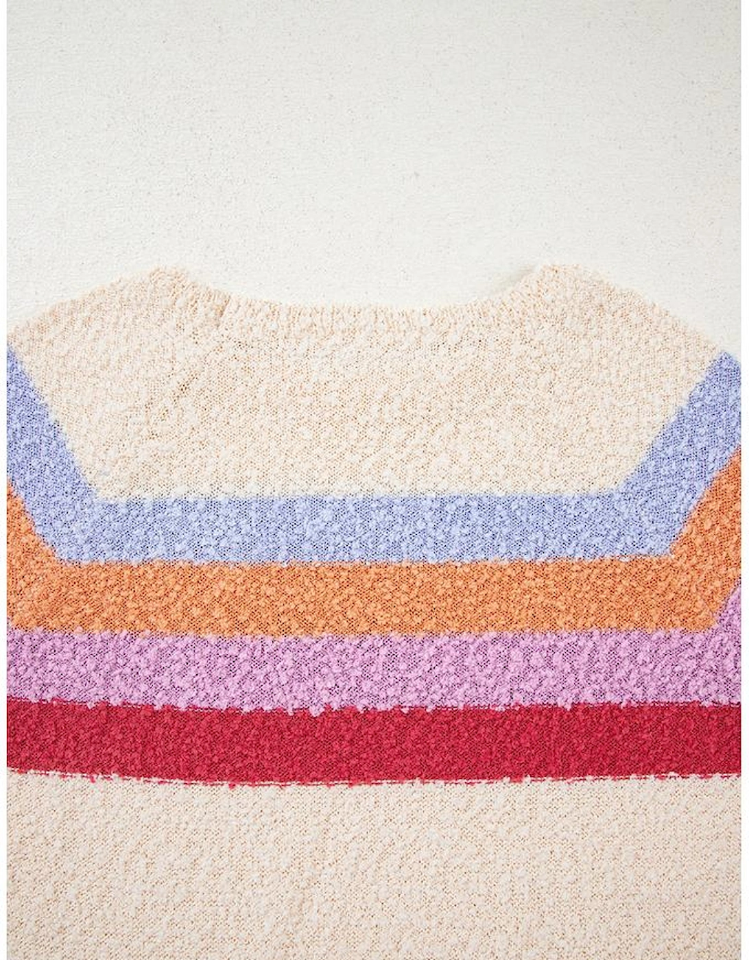 Jet Stream Striped Color Block Loose Sleeve Chic Sweater