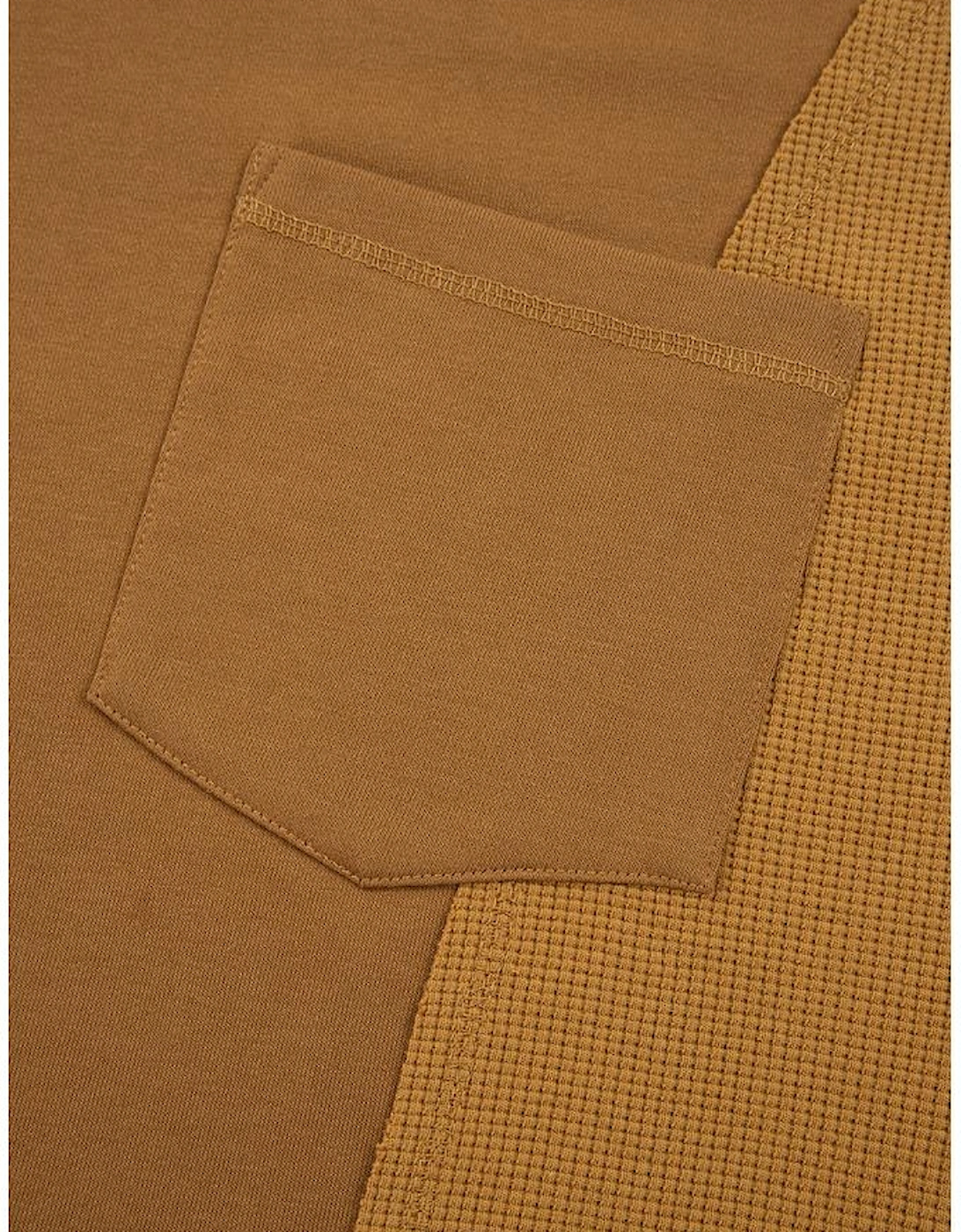 Multicolor Oversized Mixed Textured Split Neck High Low Patchwork Sweatshirt