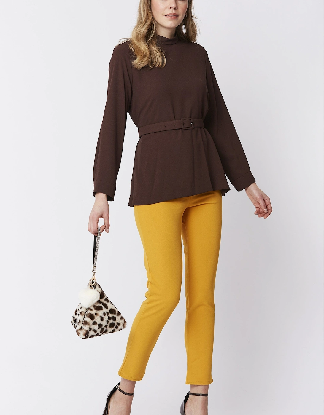 Animal Print Pyramid Faux Fur Bag, 3 of 2