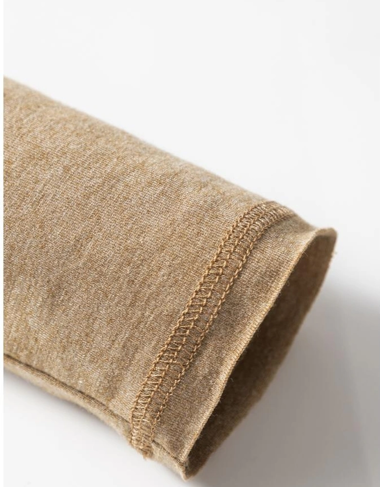 Vineyard Green Color Block Waffle Textured Tunic Henley Top with Slits