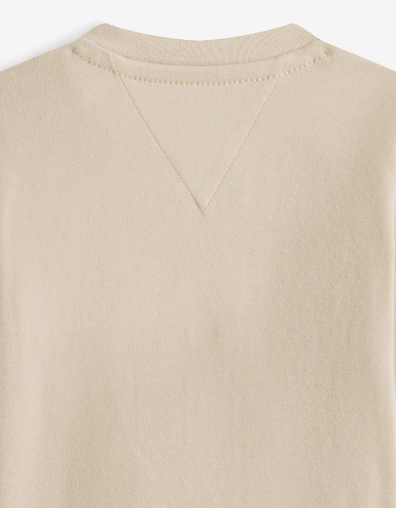 Baby Monotype Logo Long Sleeve T-Shirt in Beige
