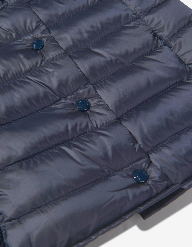 Enfant Girls Down Padded Liane Gilet in Navy