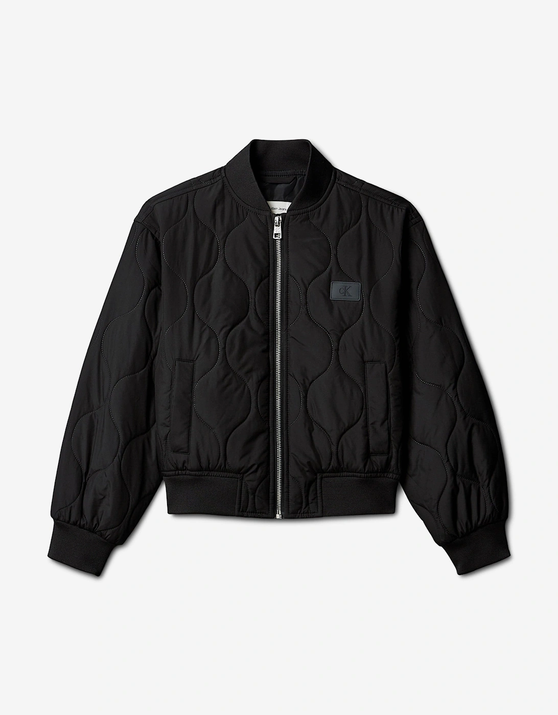 Calvin Klein Boys Black 'S Quilted Bomber Jacket In  12 Years Size 12 Yrs Kids