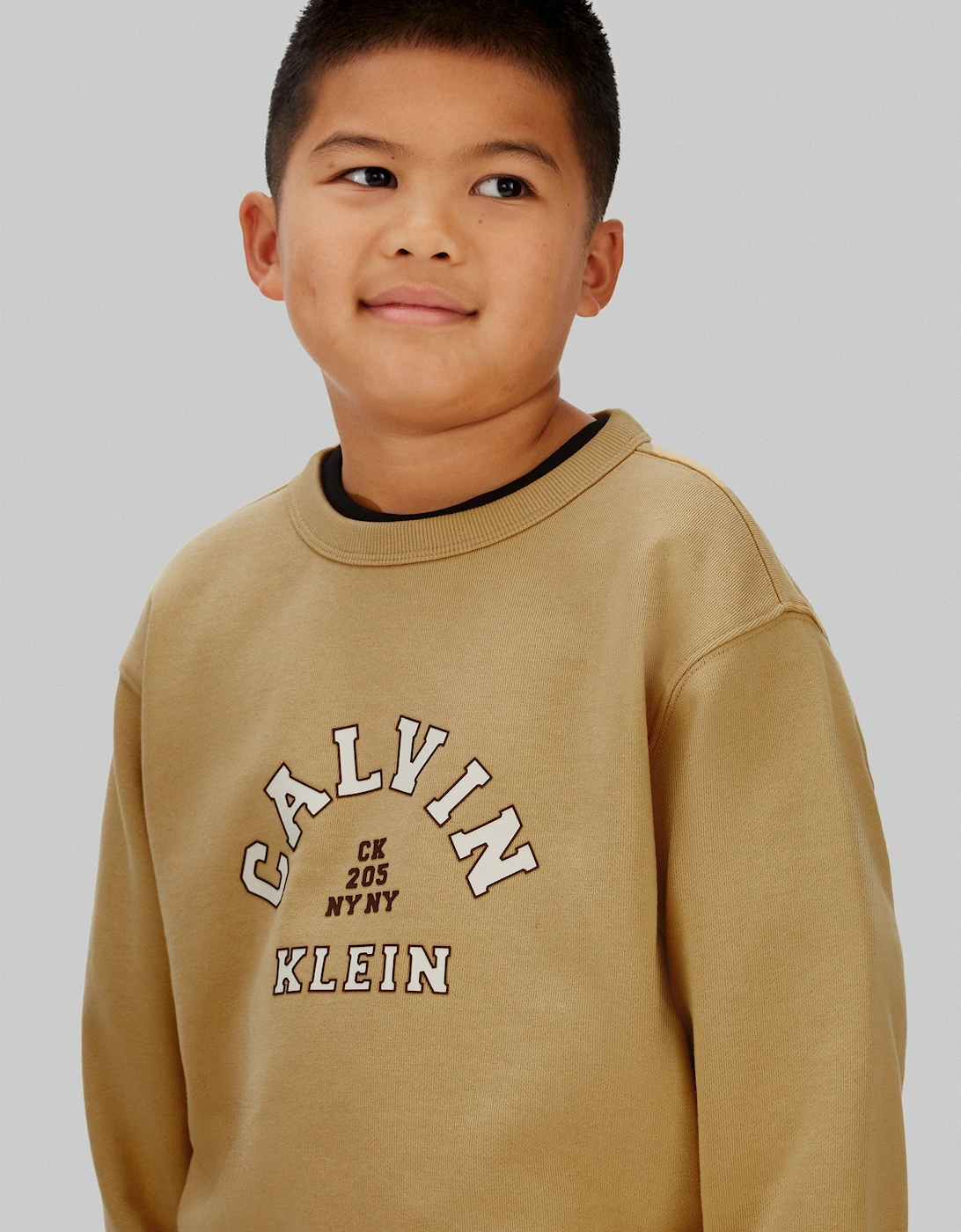 Boys Varsity Sweatshirt in Beige