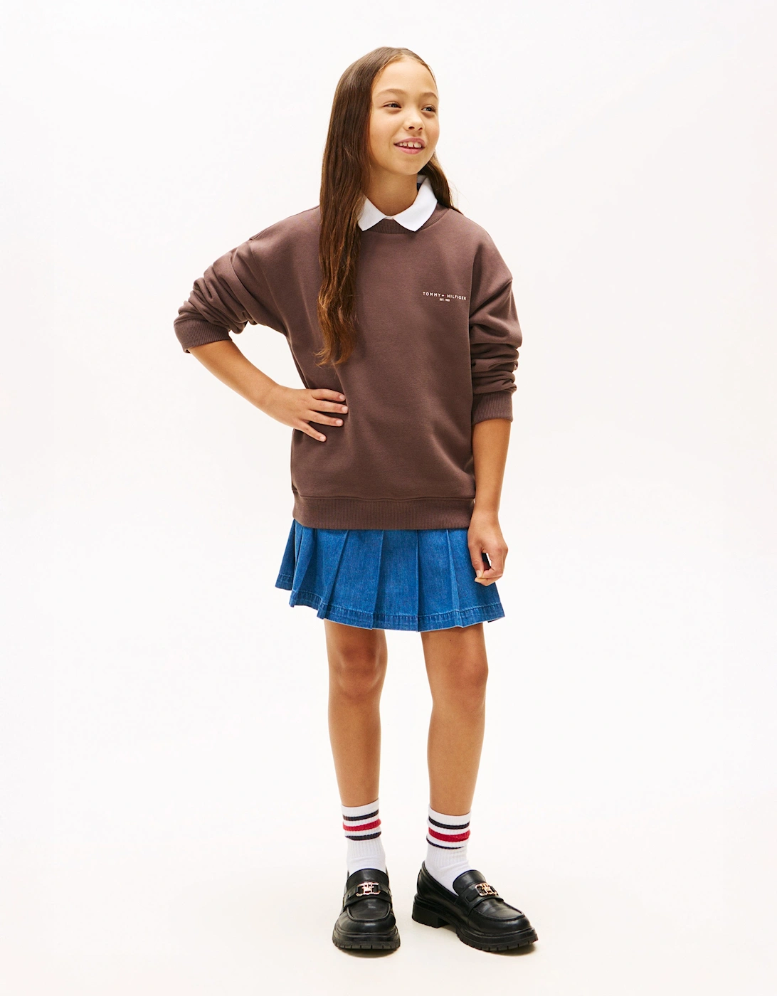 Kids Mini Corp Sweatshirt in Brown