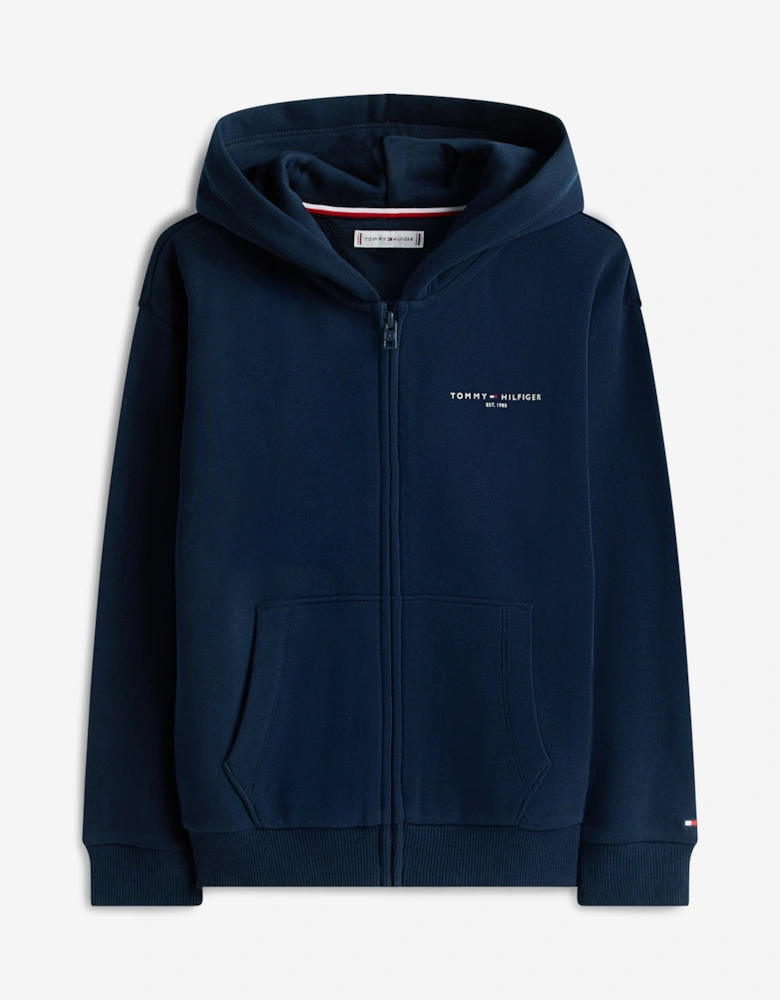 Kids Mini Corp Zip Up Top in Navy