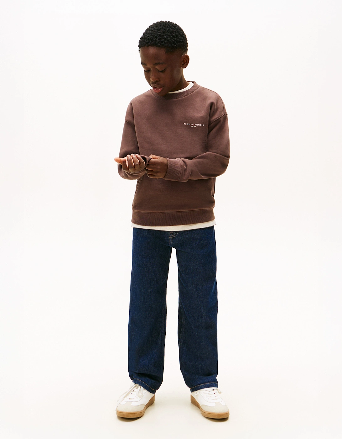 Kids Mini Corp Sweatshirt in Brown