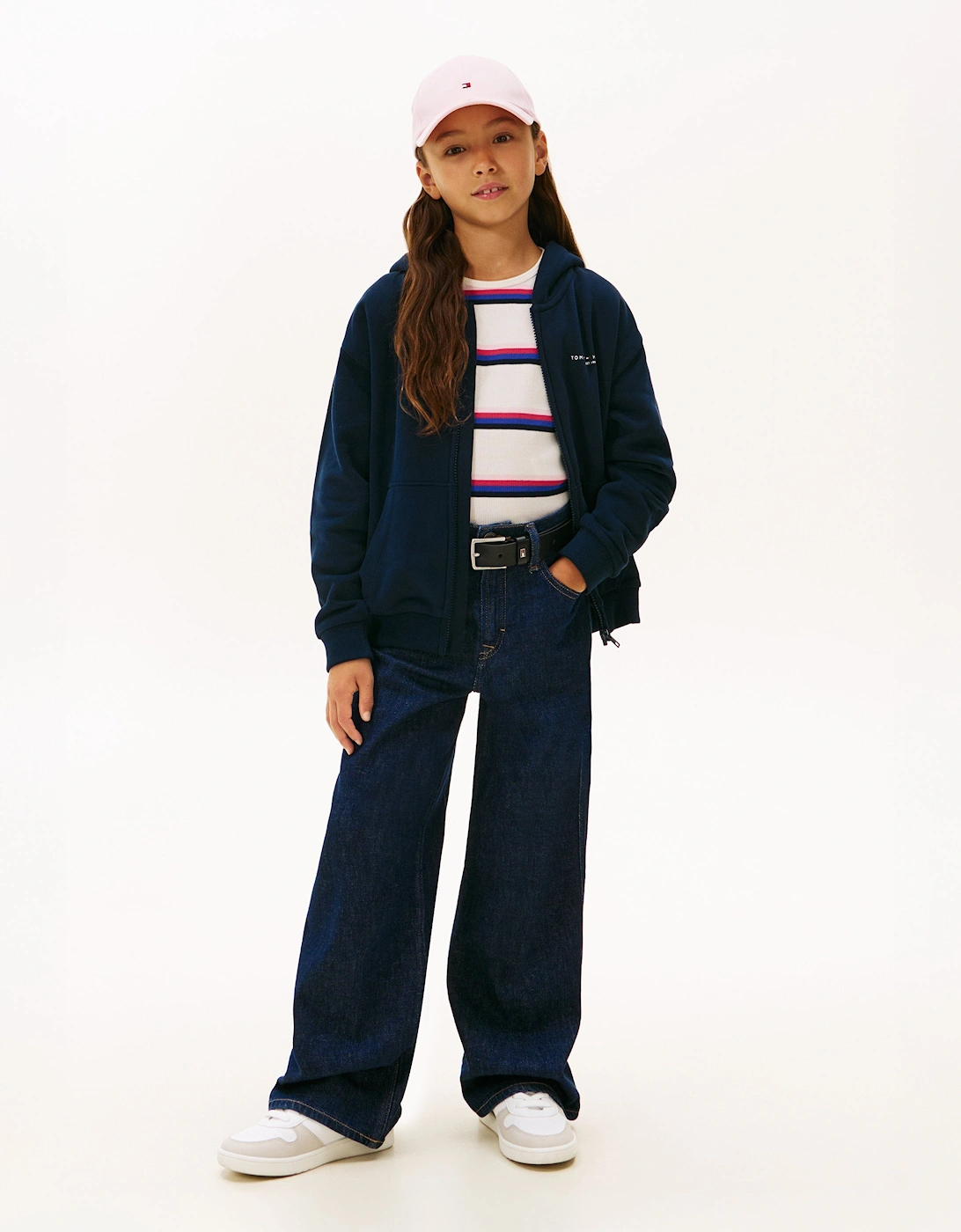 Kids Mini Corp Zip Up Top in Navy