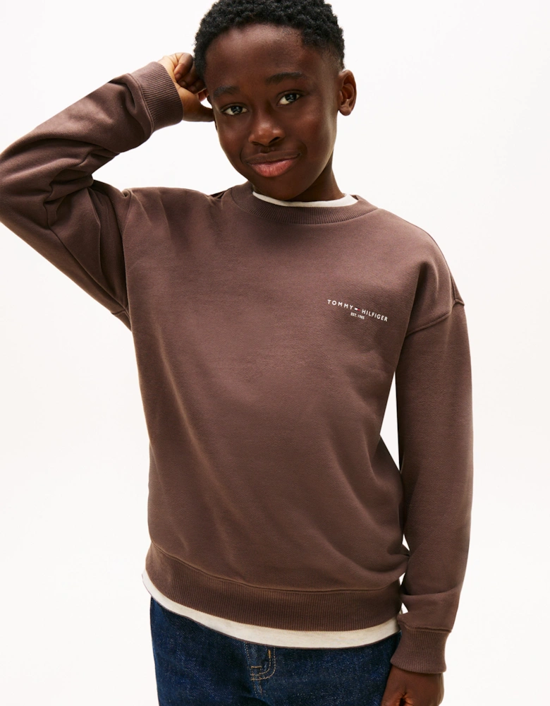 Kids Mini Corp Sweatshirt in Brown