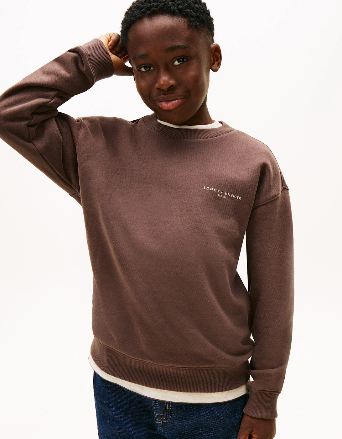 Kids Mini Corp Sweatshirt in Brown