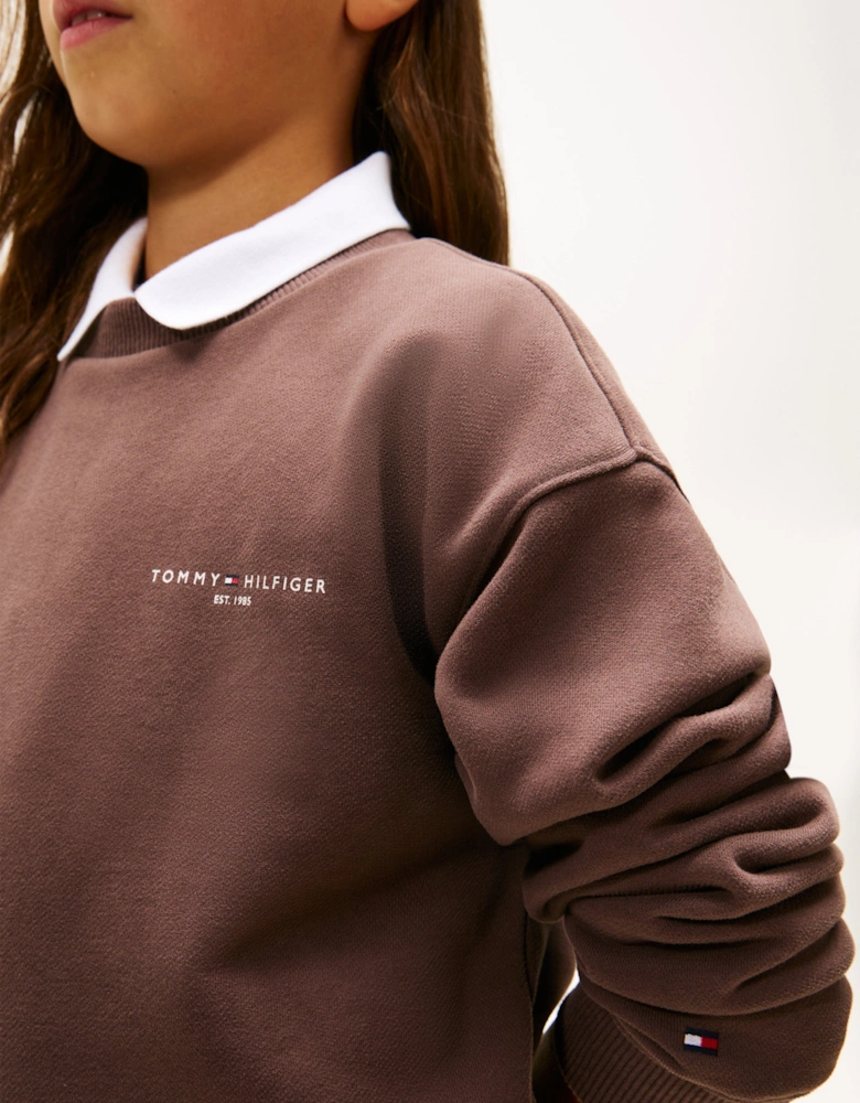 Kids Mini Corp Sweatshirt in Brown