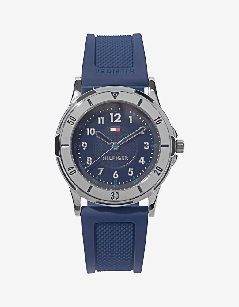 Boys Silicone Strap Watch in Navy 34mm (One Size)