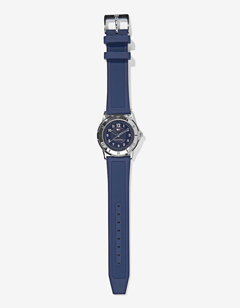 Boys Silicone Strap Watch in Navy 34mm (One Size)