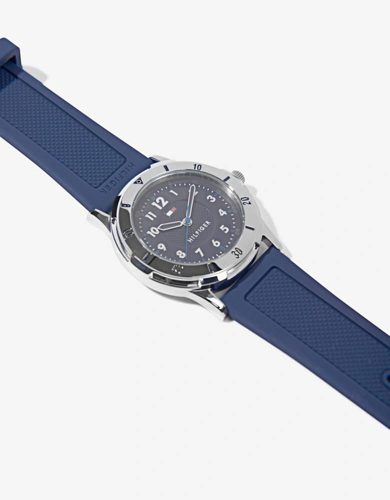 Boys Silicone Strap Watch in Navy 34mm (One Size)