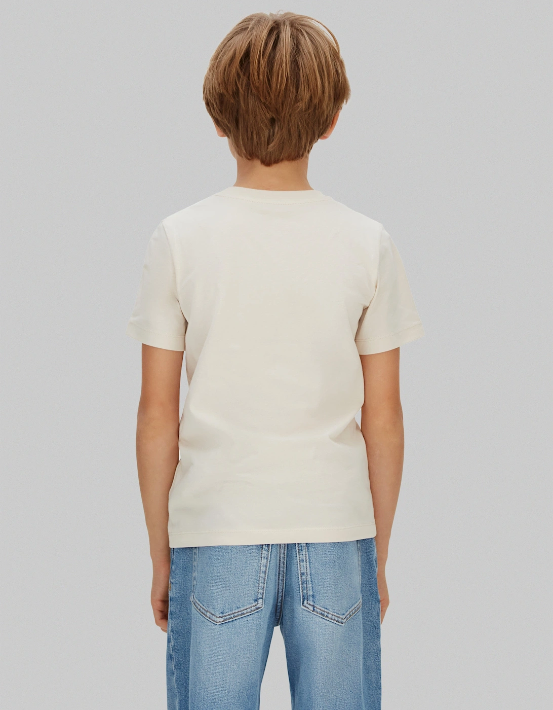 Boys 2 Pack Monogram Top Set in Beige