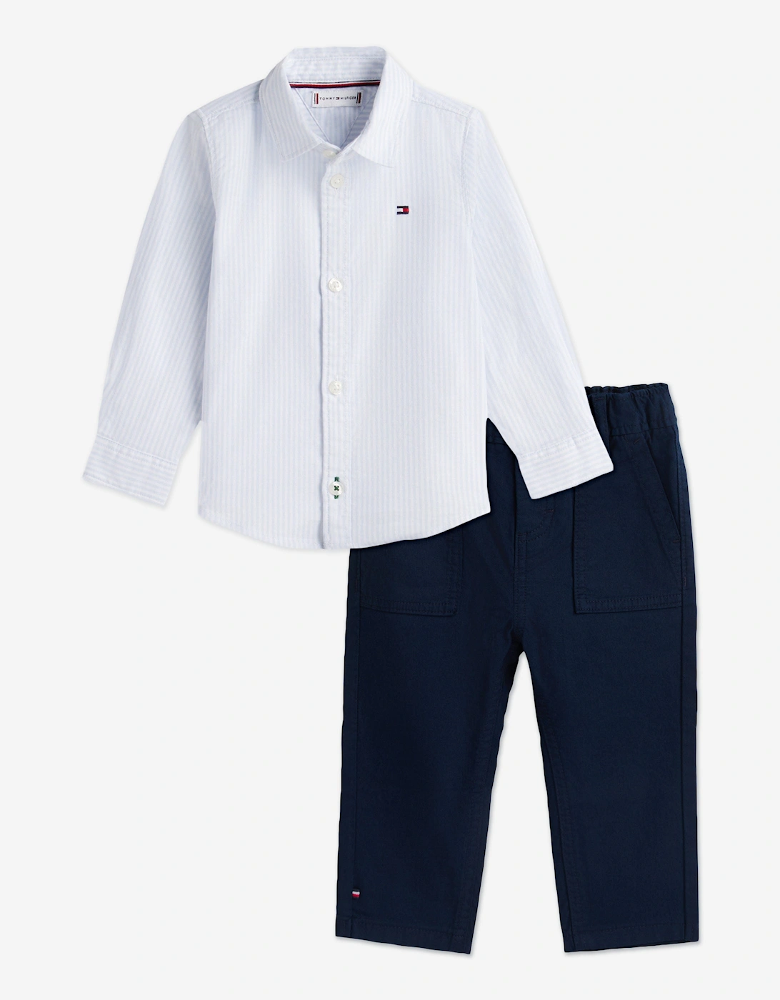 Baby Boys Ithaca Shirt and Trouser Set in Navy, 7 of 6