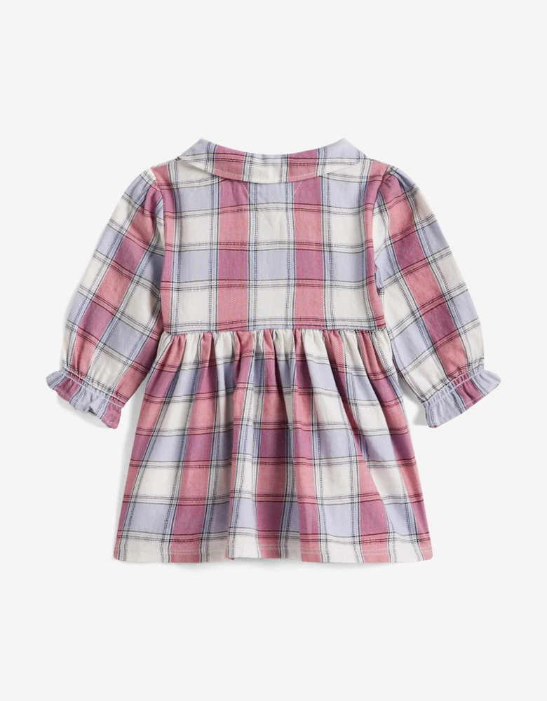 Baby Girls Checked Dress in Purple