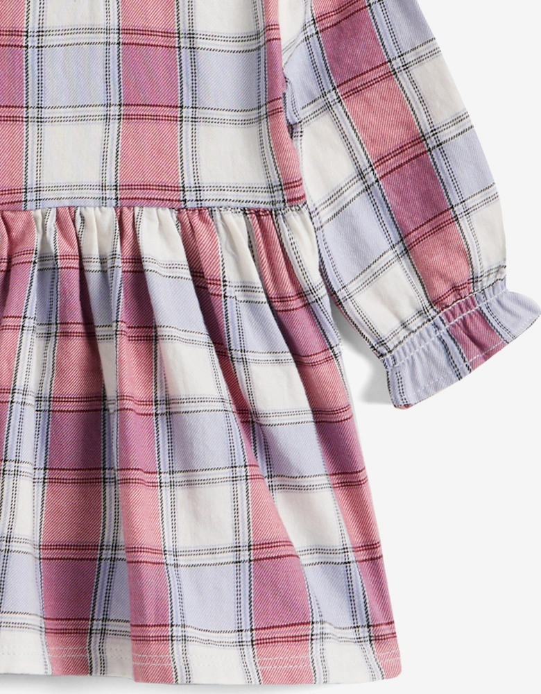 Baby Girls Checked Dress in Purple