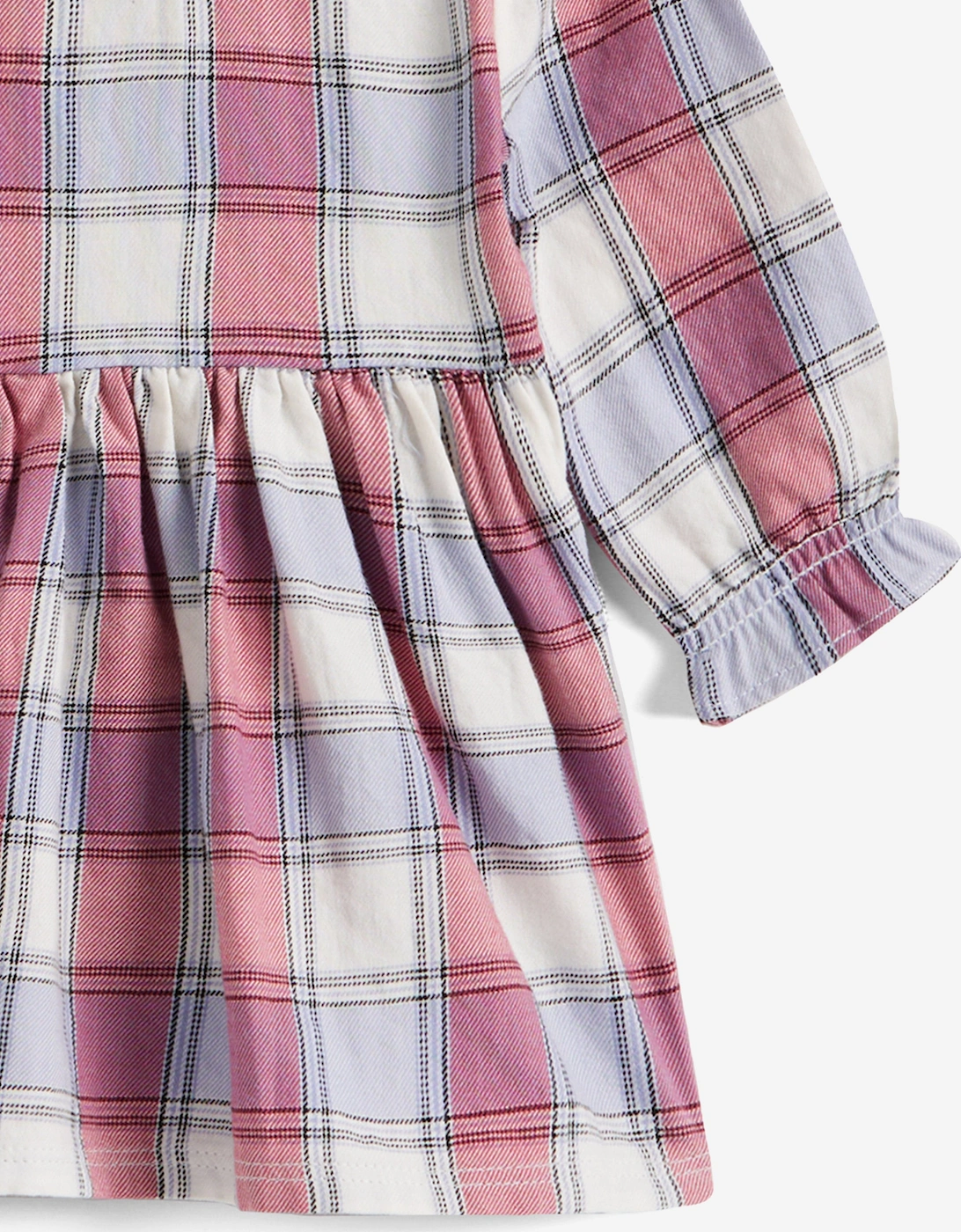Baby Girls Checked Dress in Purple