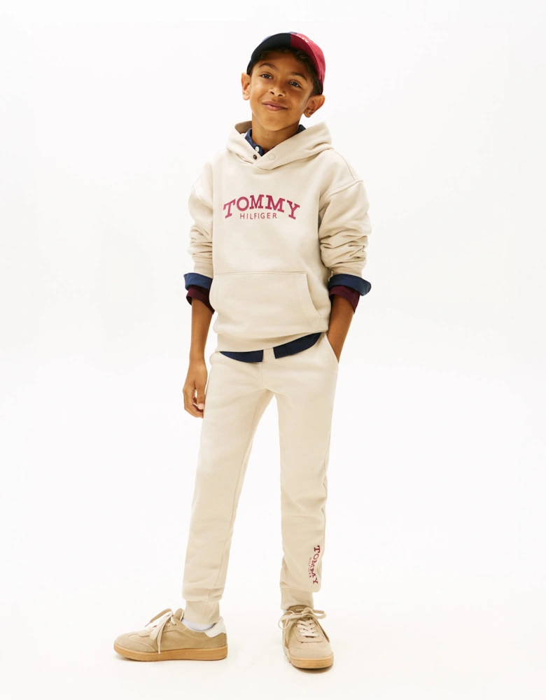 Boys Monotype Print Joggers in Beige