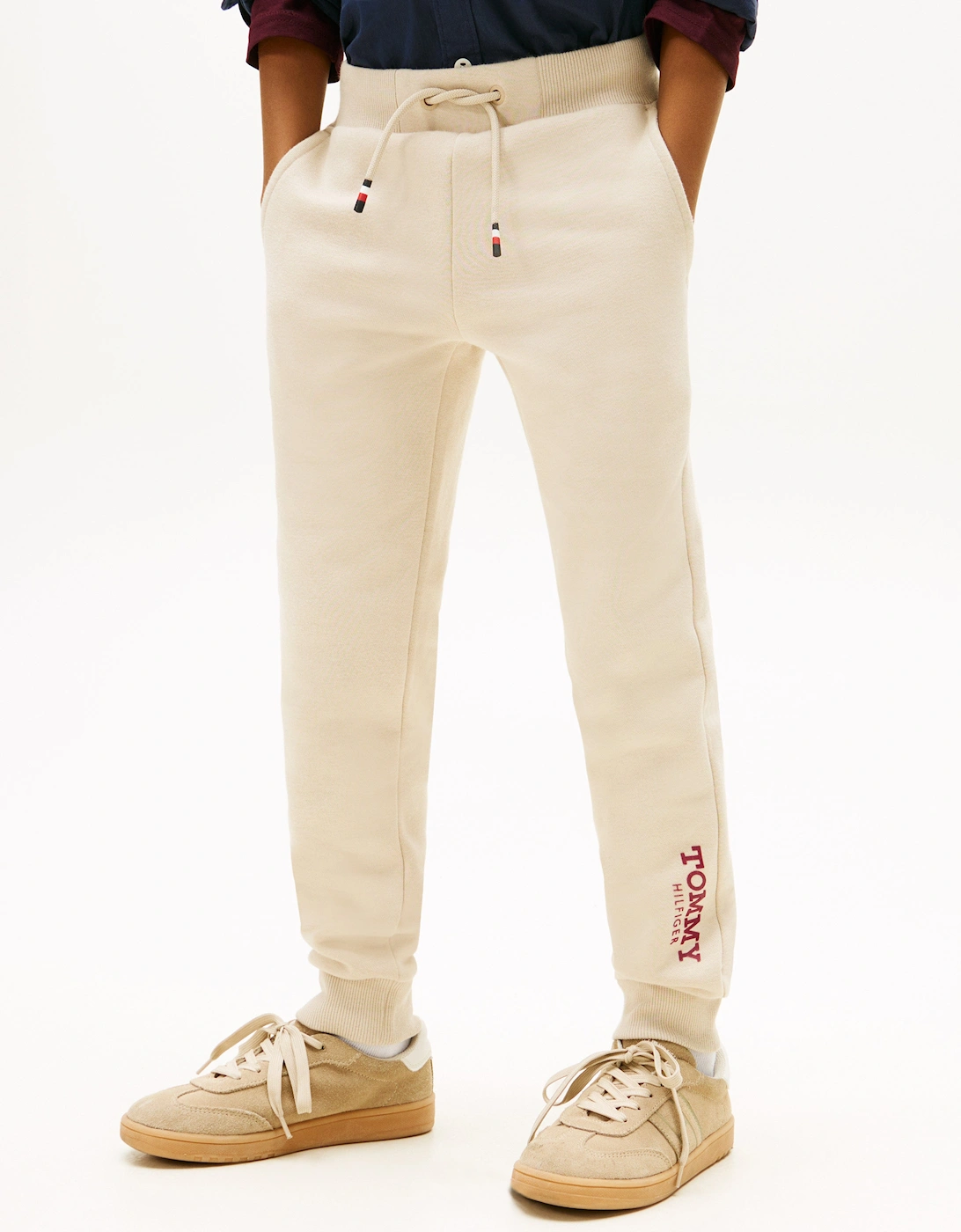 Boys Monotype Print Joggers in Beige