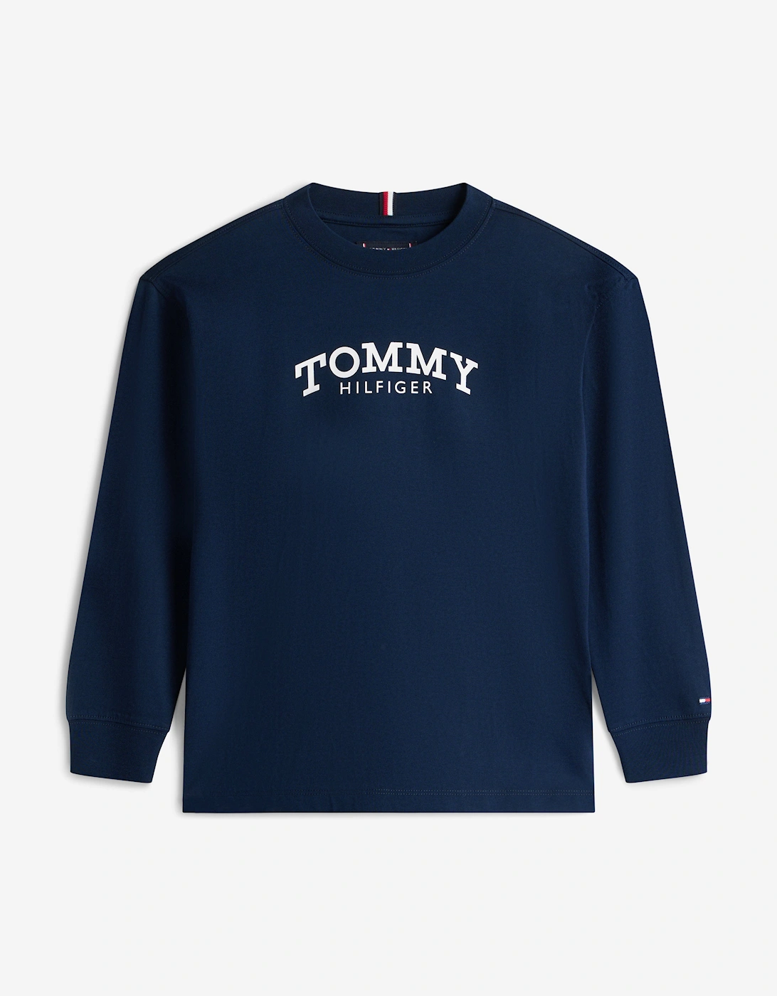 Boys Monotype Print Long Sleeve T-Shirt in Navy, 6 of 5