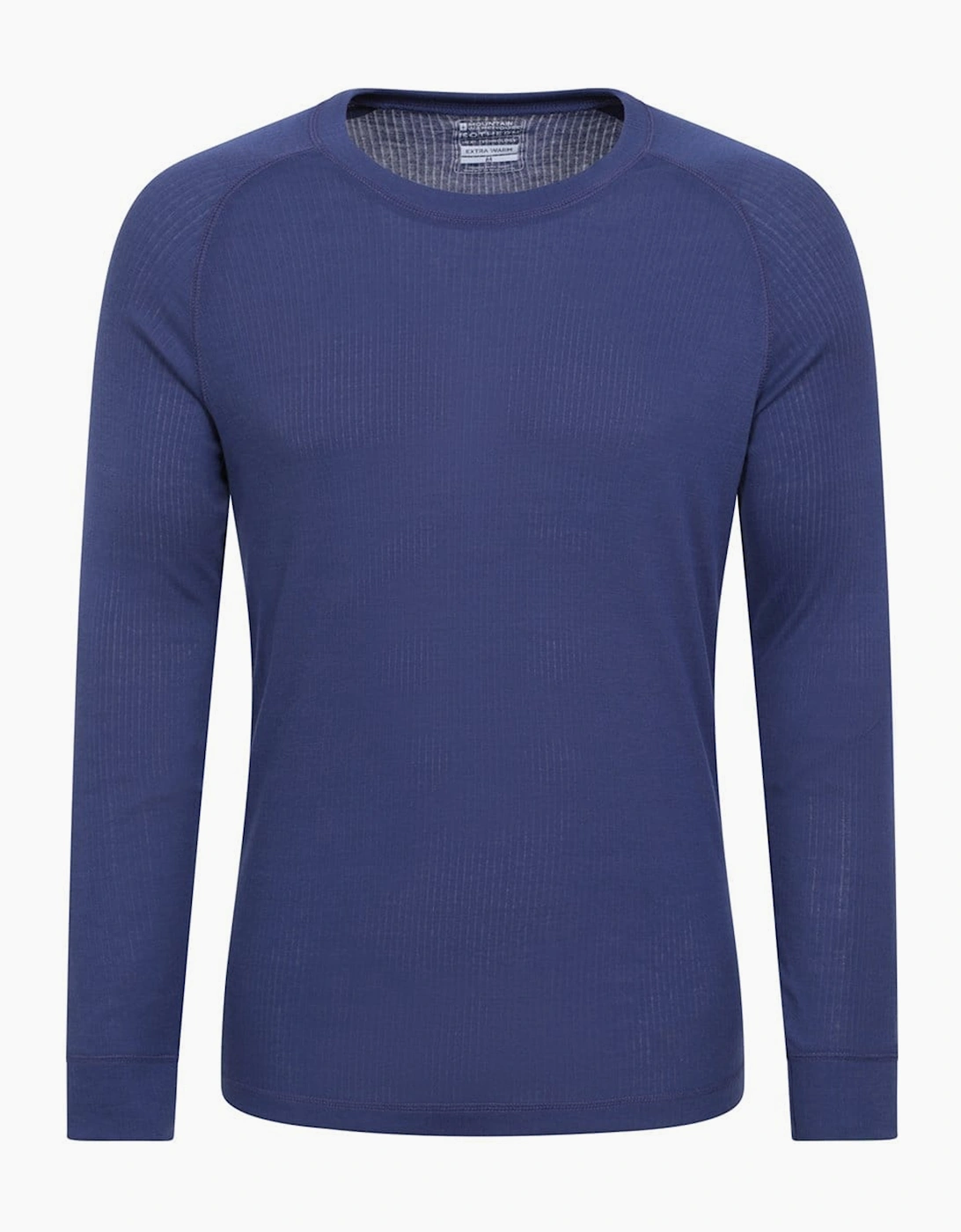 Mountain Warehouse Men's Navy Talus Round Neck Long-Sleeved Thermal Top - Size: 48