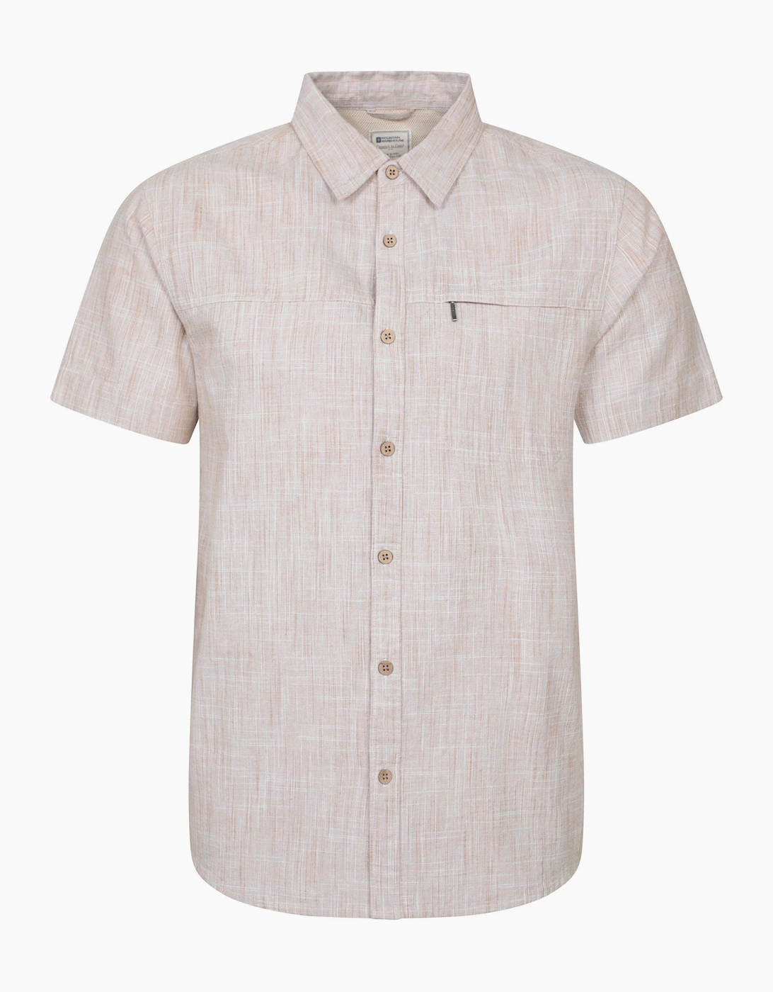 Mountain Warehouse Men's Cream Coconut Slub Short-Sleeved Shirt  48/Regular 4XL