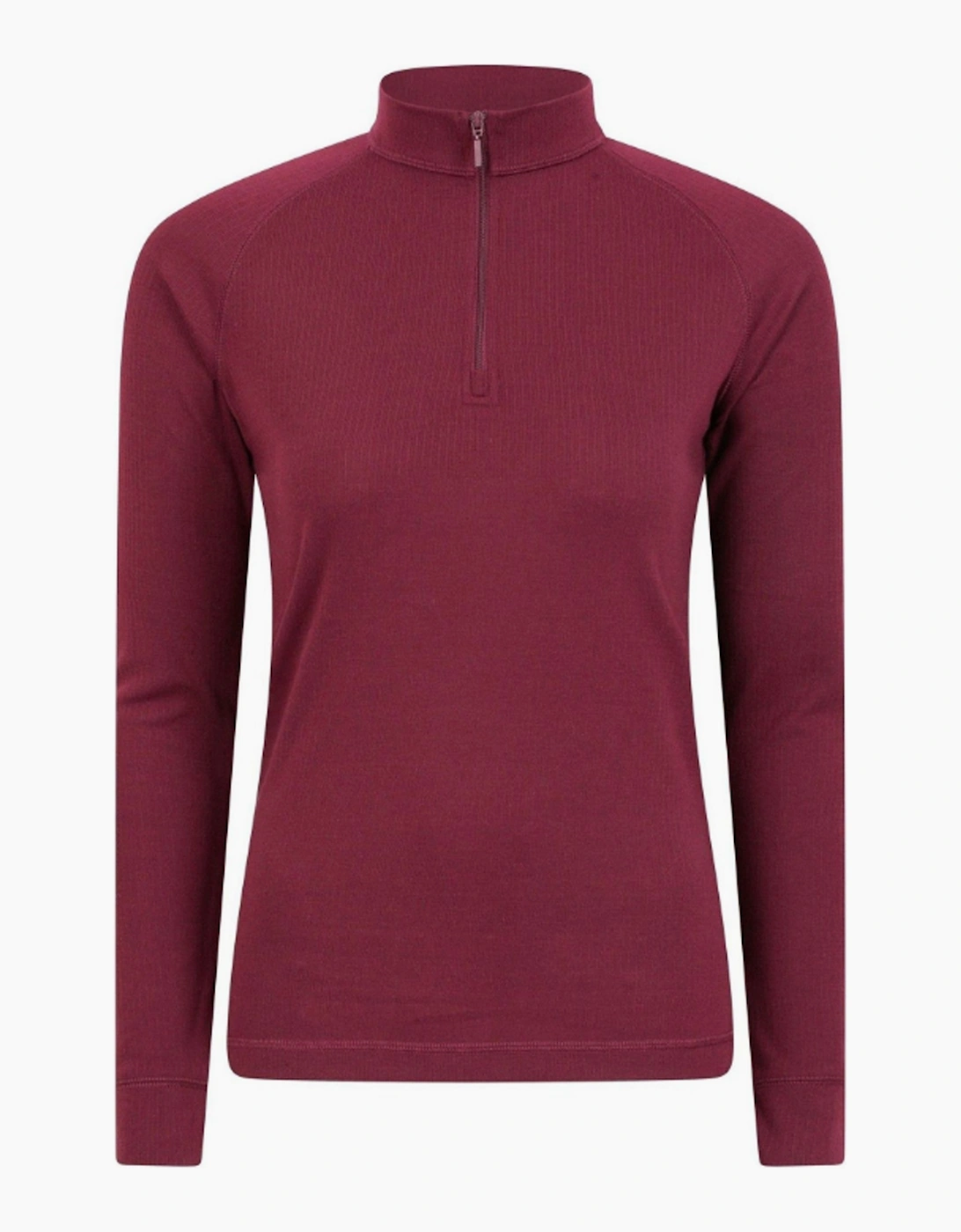 Mountain Warehouse Women's Pink / Talus Zip Neck Long-Sleeved Thermal Top - Size: 18