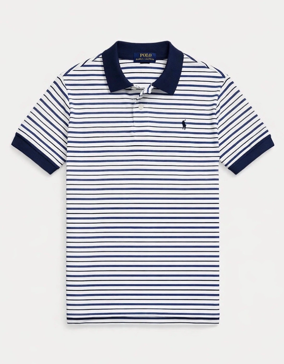 Ralph Lauren Boys White /Teen Striped Soft Cotton Polo Shirt  18-24 Months/2 Years 2Y Kids