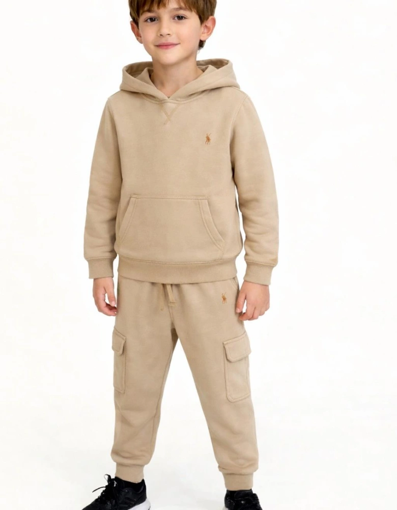 BOY/TEEN BEIGE HOODED TRACKSUIT