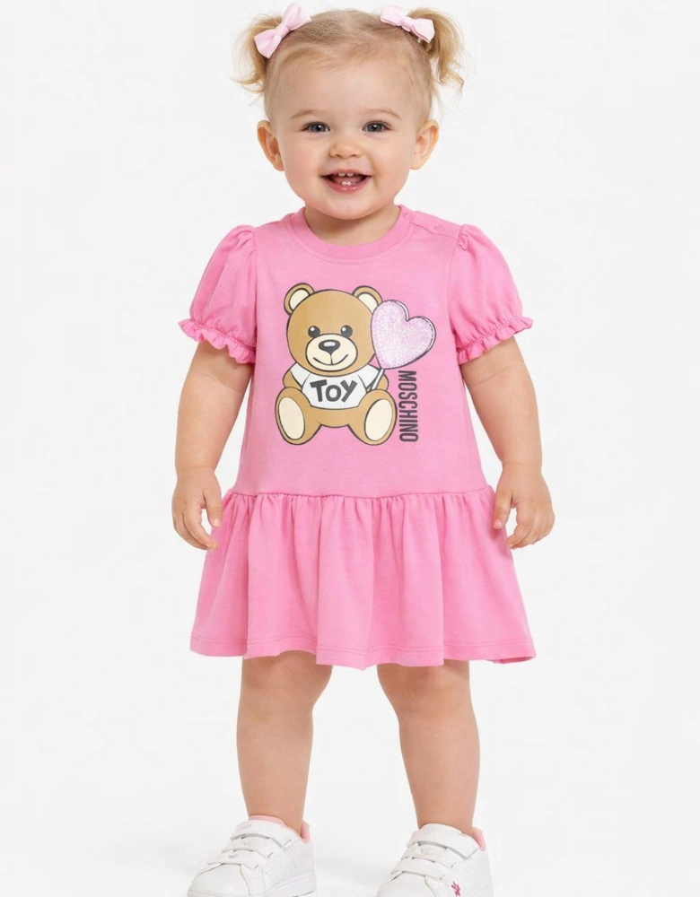 KIDS BRIGHT PINK BABY/TODDLER DRESS MDV0C7