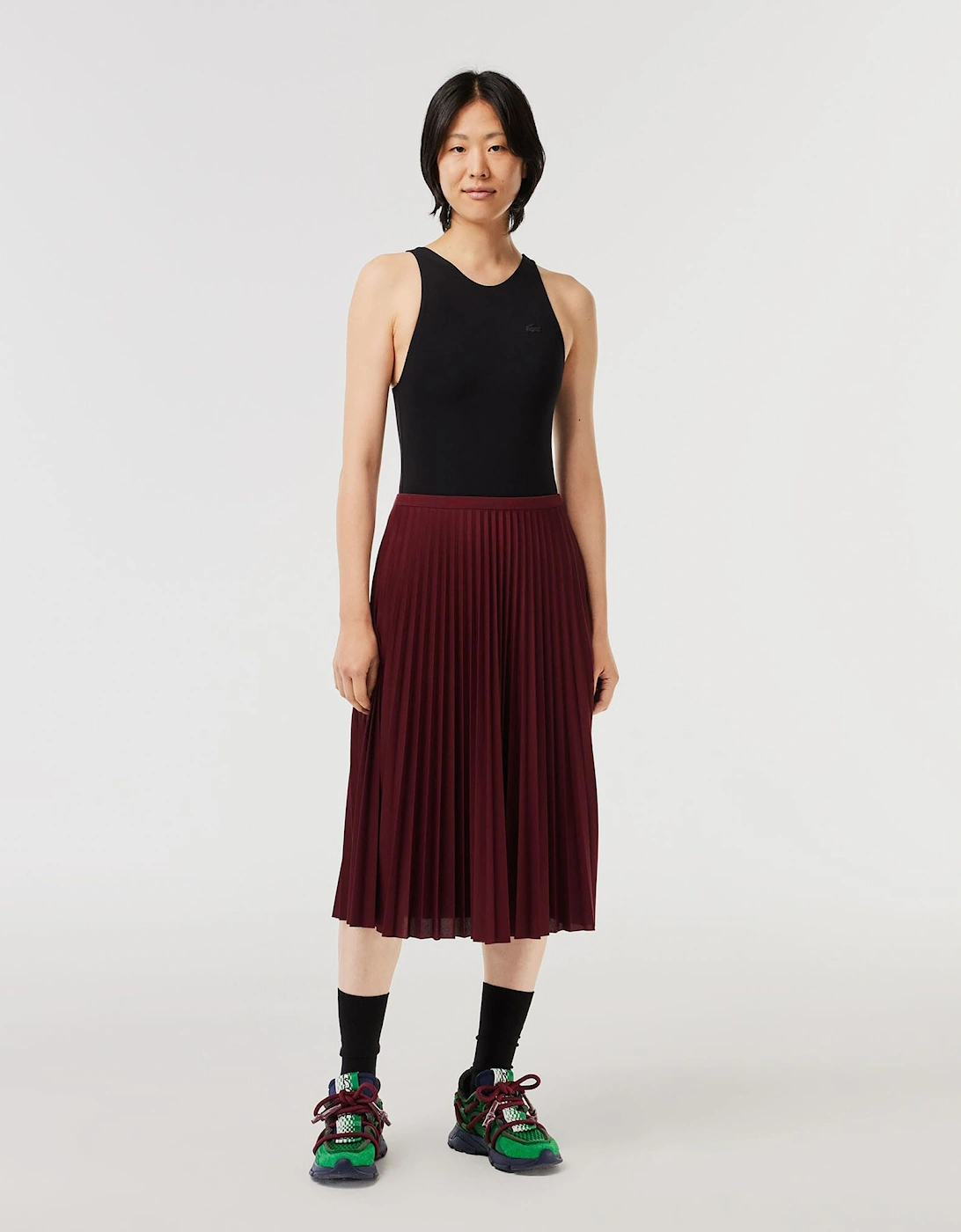 Elasticated Waist Flowing Pleated Skirt