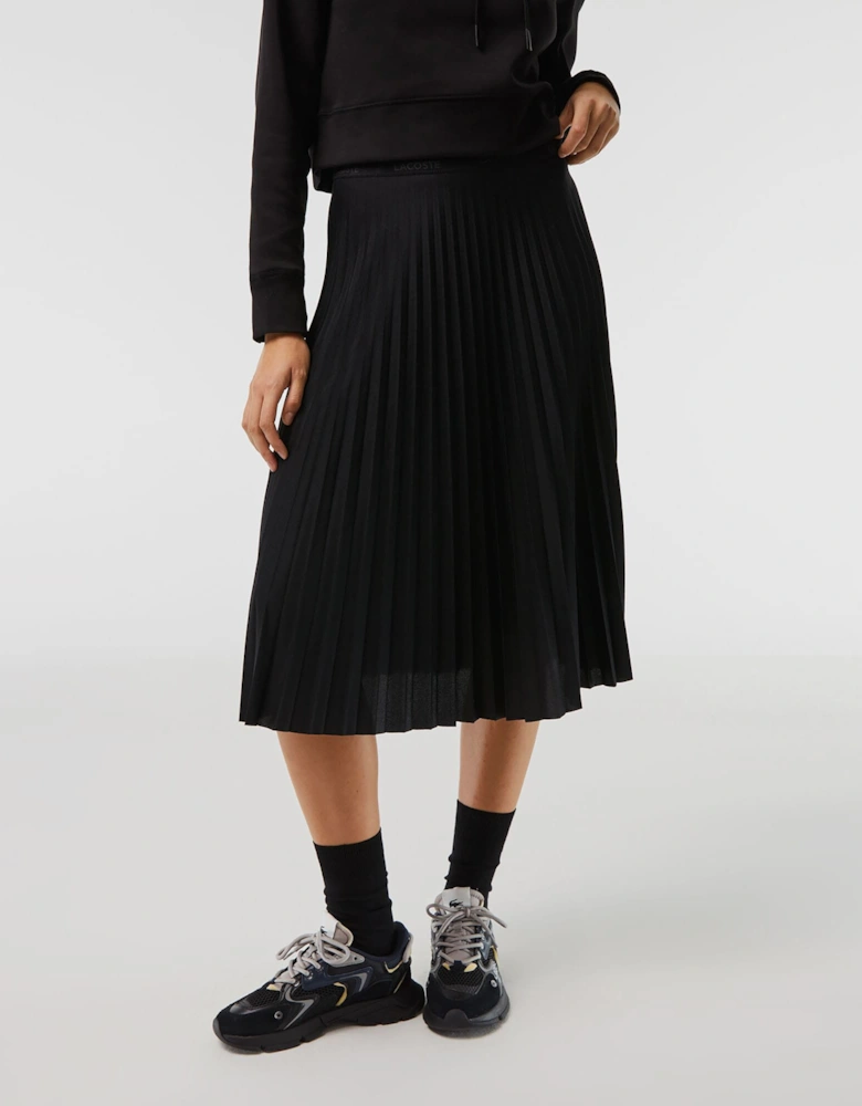 Elasticated Waist Flowing Pleated Skirt