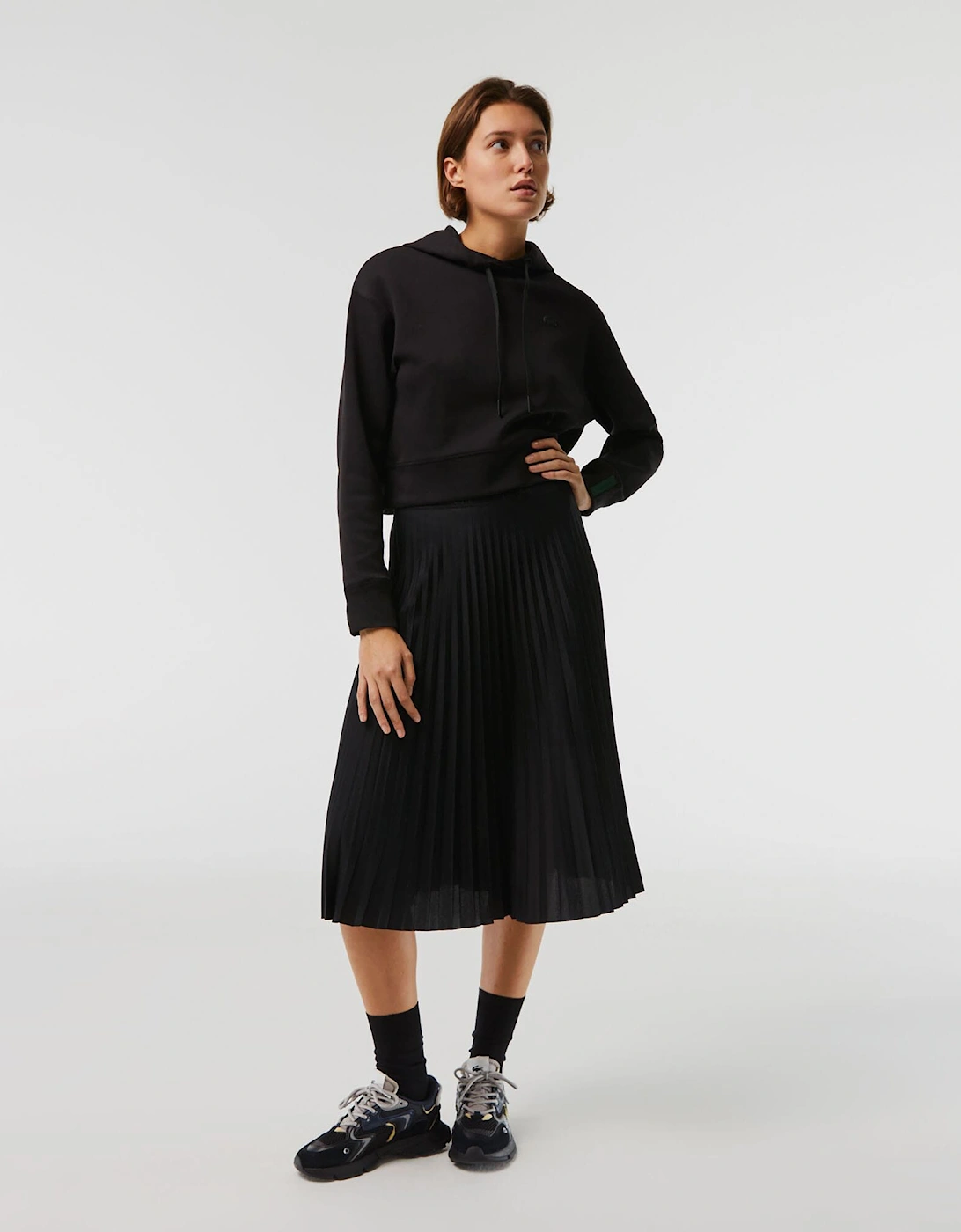Elasticated Waist Flowing Pleated Skirt