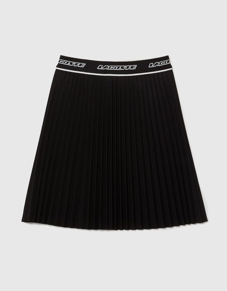 Elasticated Waist Pleated Skirt