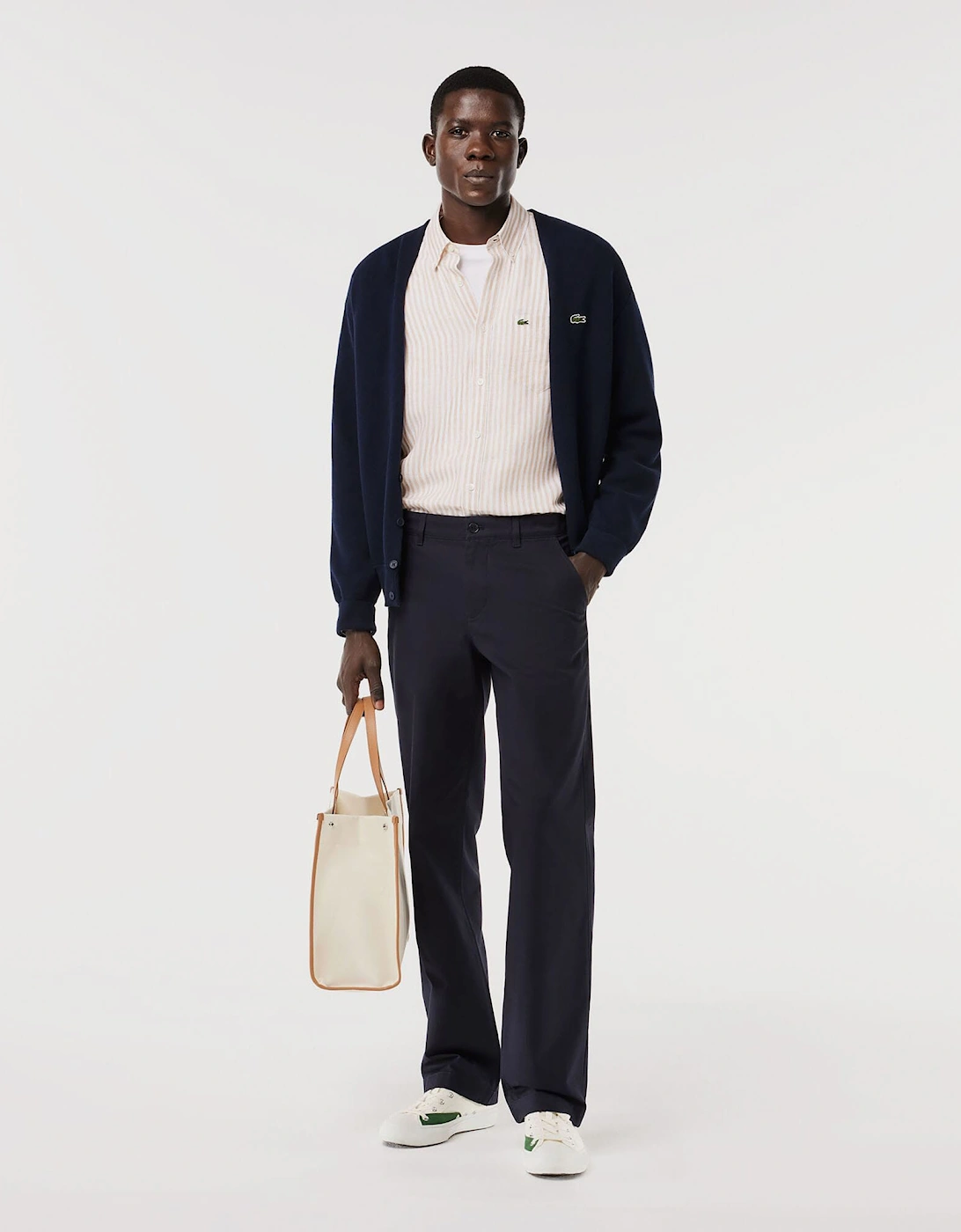 Straight-Fit Cotton Twill Pants