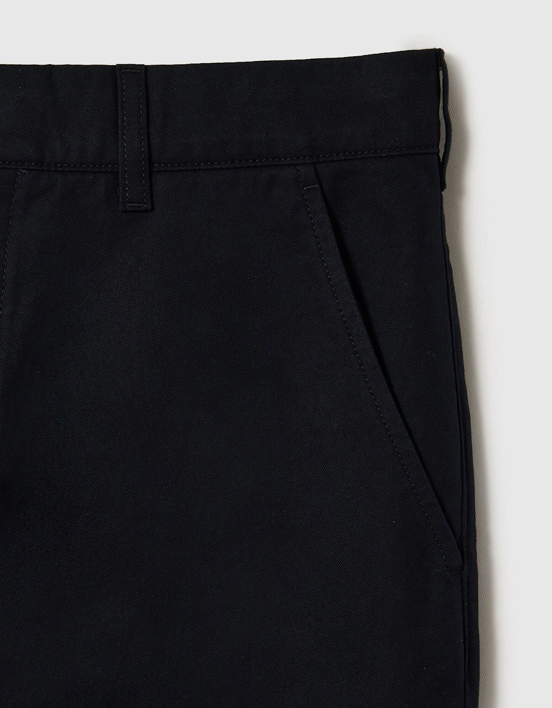 Straight-Fit Cotton Twill Pants