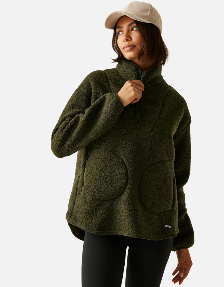 Womens/Ladies Frankie Borg Quarter Zip Fleece Top