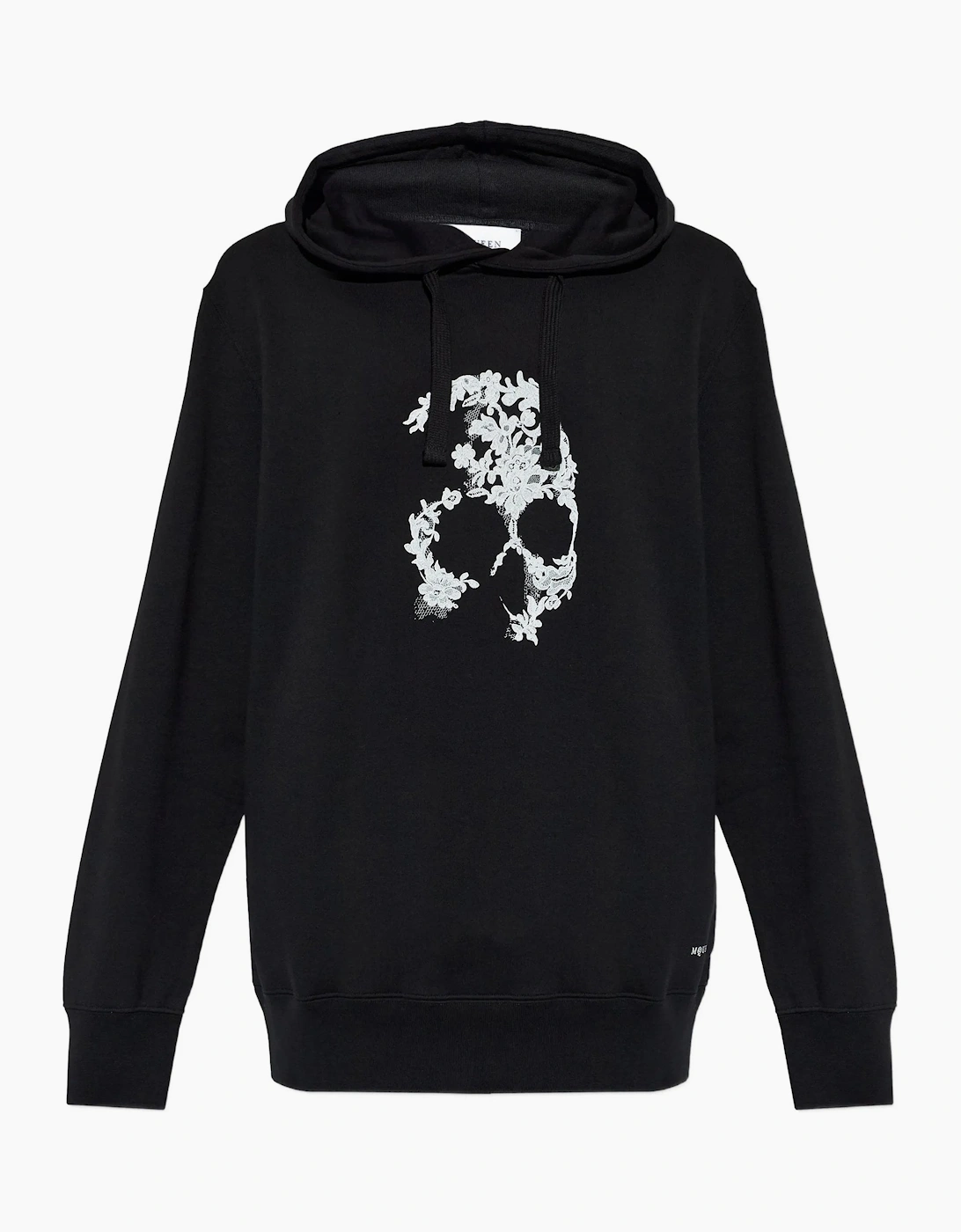 Alexander McQueen Alexander Mcqueen Men's Lace Skull Hooded Top Black