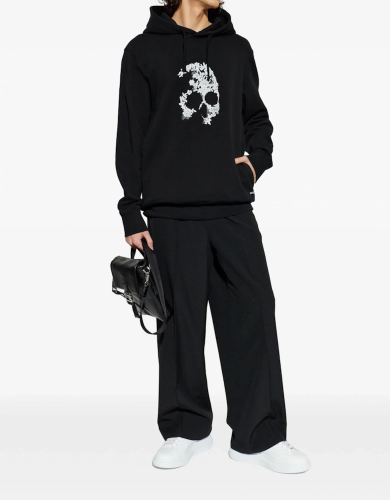 LACE SKULL HOODED TOP