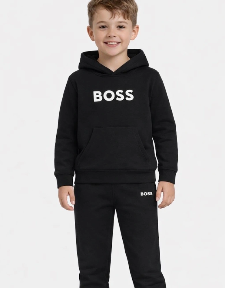 BOSS BOYS BLACK HOODY TRACKSUIT J52351/J52288