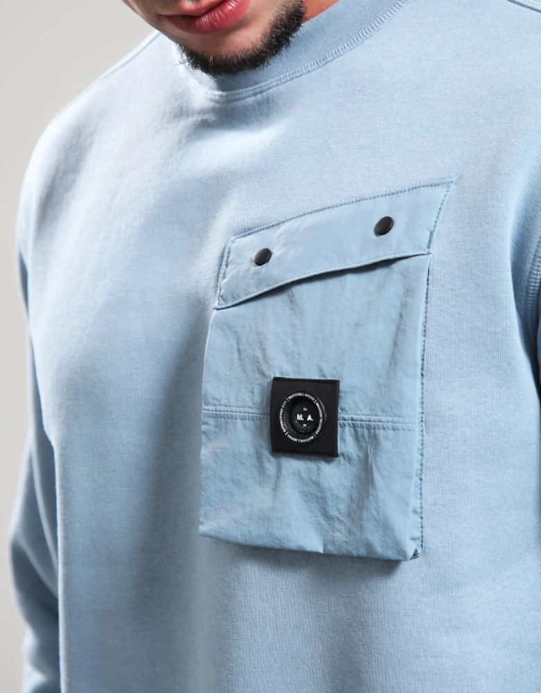 Proccera Crew Neck Sweatshirt - Steel Blue