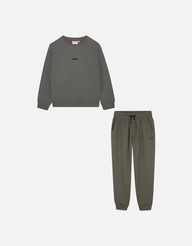 HUGO BOYS KHAKI TRACKSUIT G00465/G00447